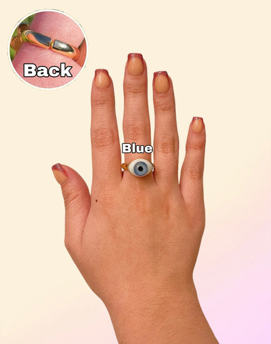 Medium Glass Eye Rings