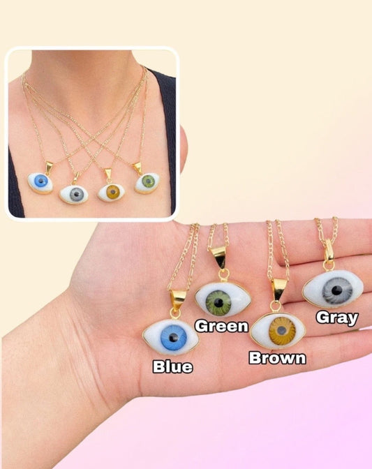 Large Glass Eye Necklaces